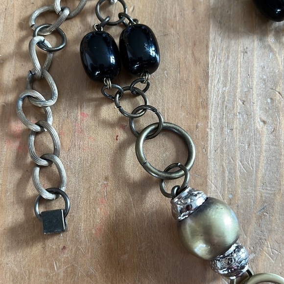 20” Pam Hiran Anthropologie Chunky Boho Teardrop Beaded Pendant Necklace - Picture 11 of 15